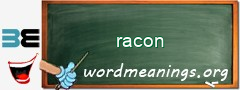 WordMeaning blackboard for racon